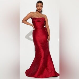 Elegant Red Evening Gown